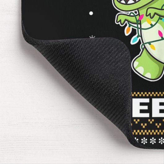 Tree Rex Funny Tyrannosaurus Rex Christmas Pun Mousepad (Ecke)