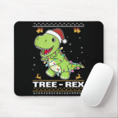 Tree Rex Funny Tyrannosaurus Rex Christmas Pun Mousepad (Mit Mouse)