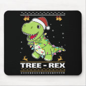 Tree Rex Funny Tyrannosaurus Rex Christmas Pun Mousepad (Vorne)