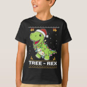 Tree Rex Funny Tyrannosaurus Rex Christmas Pun T-Shirt (Vorderseite)