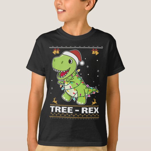 Tree Rex Funny Tyrannosaurus Rex Christmas Pun  T-Shirt (Vorderseite)