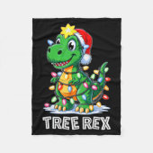 Tree Rex Funny Xmas T Rex Christmas Dinosaur Boys  Fleecedecke (Vorderseite)