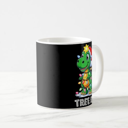 Tree Rex Funny Xmas T Rex Christmas Dinosaur Boys Kaffeetasse (VorderseiteRechts)