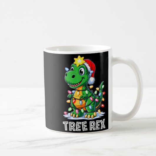 Tree Rex Funny Xmas T Rex Christmas Dinosaur Boys  Kaffeetasse (Rechts)