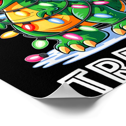 Tree Rex Funny Xmas T Rex Christmas Dinosaur Boys Poster (Ecke)