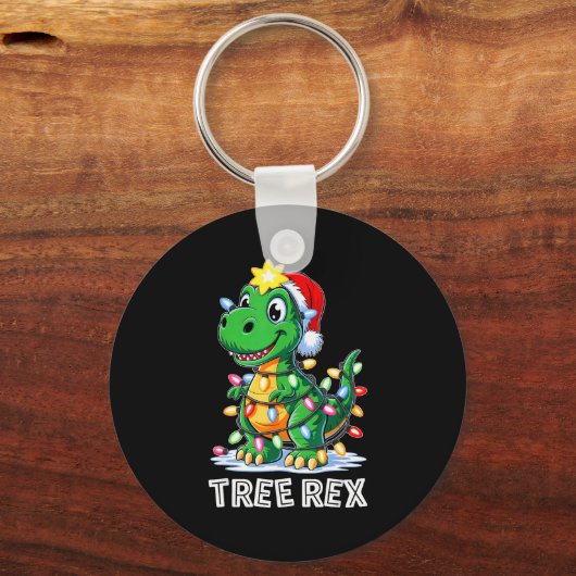 Tree Rex Funny Xmas T Rex Christmas Dinosaur Boys Schlüsselanhänger (Vorderseite)