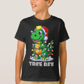 Tree Rex Funny Xmas T Rex Christmas Dinosaur Boys T-Shirt (Vorderseite)