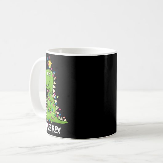 Tree Rex Funny Xmas Trex Boys Toddler Christmas Di Kaffeetasse (Vorderseite Links)