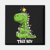 Tree Rex Funny Xmas Trex Boys Toddler Christmas Di Magnet (Vorne)