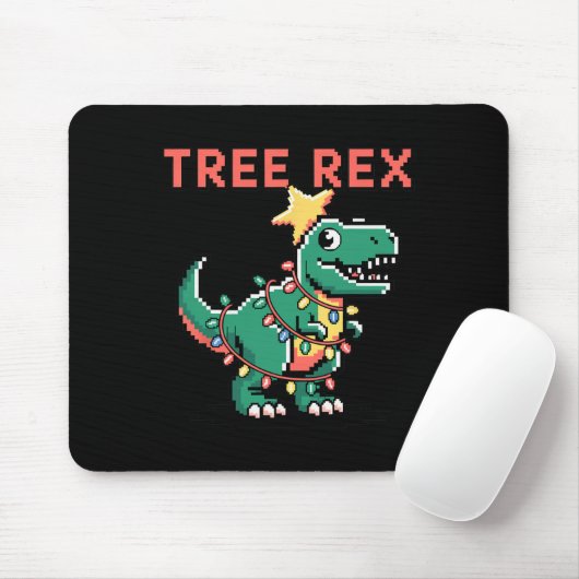 Tree Rex hässlicher Weihnachtspullover Dinosaurier Mousepad (Mit Mouse)