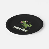 Tree Rex T-Rex Weihnachten Pappteller (Schrägansicht)