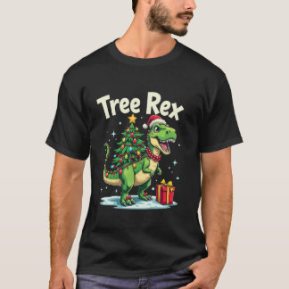 Tree Rex T Rex Weihnachtsleuchten Ornamente T-Shirt