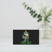 Tree Rex Tshirt als ein lustiger Weihnachtsbaum Visitenkarte (Stehend Vorderseite)