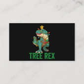 Tree Rex Tshirt als ein lustiger Weihnachtsbaum Visitenkarte (Rückseite)