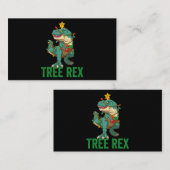 Tree Rex Tshirt als ein lustiger Weihnachtsbaum Visitenkarte (Vorne/Hinten)