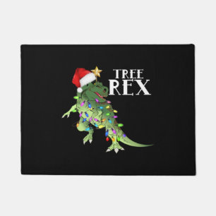 TREE REX WEIHNACHTSMANNMÜTZE DINOSAUR CHRISTMAS LI FUßMATTE