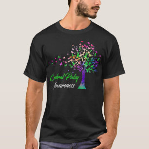 Tree Ribbon Cerebral Palsy Bewusstsein T-Shirt