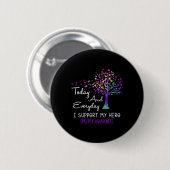 Tree Ribbon I support My Hero Epilepsy Awareness Button (Vorne & Hinten)