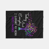 Tree Ribbon I support My Hero Epilepsy Awareness Fleecedecke (Vorderseite (Horizontal))