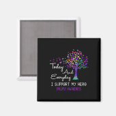 Tree Ribbon I support My Hero Epilepsy Awareness Magnet (Vorderseite/Rückseite)
