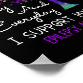 Tree Ribbon I Support My Hero Epilepsy Awareness  Poster (Ecke)