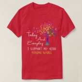 Tree Ribbon I Support My Hero Microcephaly Awarene T-Shirt (Design vorne)