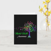Tree Ribbon Mental Health Awareness Karte (Gelbe Blume)