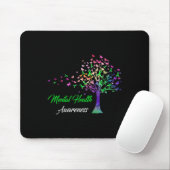 Tree Ribbon Mental Health Awareness Mousepad (Mit Mouse)