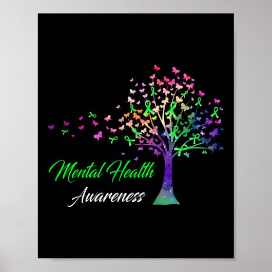 Tree Ribbon Mental Health Awareness Poster (Vorne)