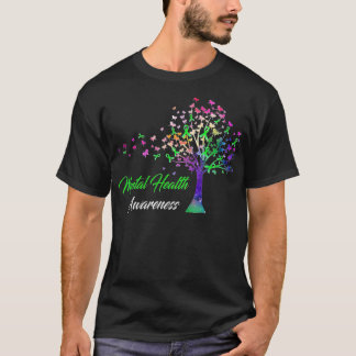 Tree Ribbon Mental Health Awareness T-Shirt