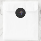 Tree Ribbon Noonans Syndrom Bewusstsein Runder Aufkleber (Tasche)