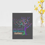 Tree Ribbon Still Fighting Suicide Prevention Awar Karte (Gelbe Blume)