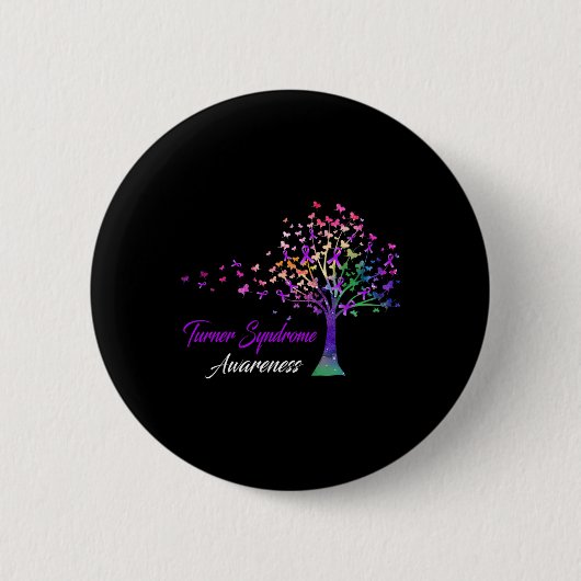 Tree Ribbon Turner Syndrome Awareness Button (Vorderseite)