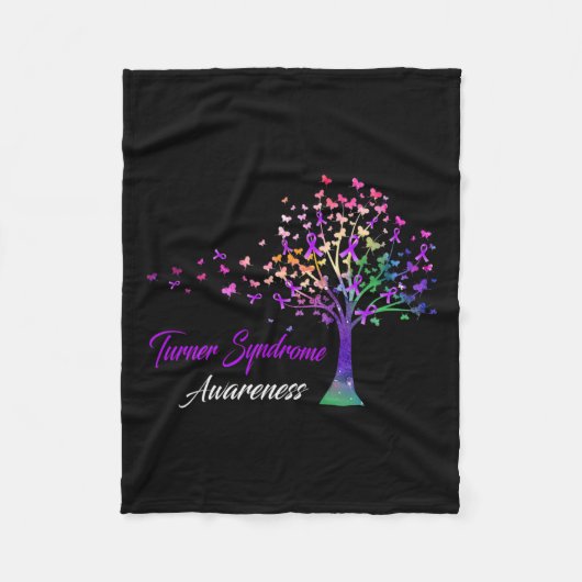 Tree Ribbon Turner Syndrome Awareness Fleecedecke (Vorderseite)