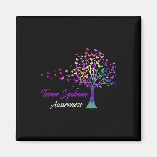 Tree Ribbon Turner Syndrome Awareness Magnet (Vorne)