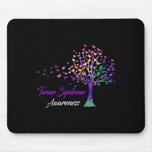 Tree Ribbon Turner Syndrome Awareness Mousepad (Vorne)