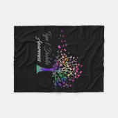 Tree Ribbon Typ 1 Diabetes Fleecedecke (Vorderseite (Horizontal))