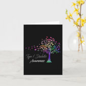 Tree Ribbon Typ 1 Diabetes Karte (Gelbe Blume)
