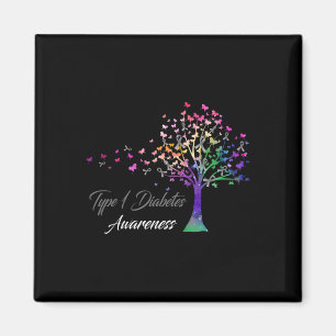 Tree Ribbon Typ 1 Diabetes Magnet
