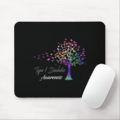 Tree Ribbon Typ 1 Diabetes Mousepad (Mit Mouse)