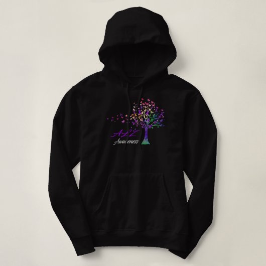 Tree Ribbons ALZ Awareness Support ALZ Krieger Hoodie (Design vorne)