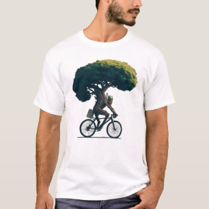 Tree Riding a Bicycle T-Shirt