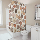 Tree Rings Forest Doodle Muster Duschvorhang (Beispiel)