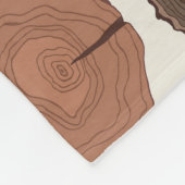 Tree Rings Forest Doodle Muster Fleecedecke (Ecke)