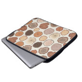 Tree Rings Forest Doodle Muster Laptopschutzhülle (Vorne Knopf)