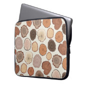 Tree Rings Forest Doodle Muster Laptopschutzhülle (Vorderseite Links)