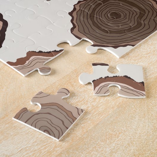 Tree Rings Forest Doodle Muster Puzzle (Seite)