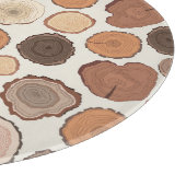 Tree Rings Forest Doodle Muster Schneidebrett (Ecke)
