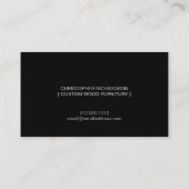 TREE RINGS IN BLACK Moderne Visitenkarte (Rückseite)