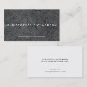 TREE RINGS IN DK GRAY Modern Business Card Visitenkarte (Vorne/Hinten)